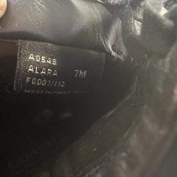 Coach Alara Women's Black Signature Jacquard & Suede Hidden Wedge Sneakers 7M - Picture 5 of 9